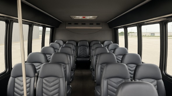 troy 15 passenger minibus inside