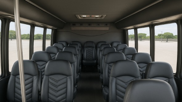 troy 18 passenger minibus inside