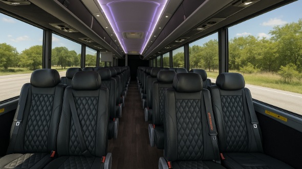 troy 25 passenger minibus inside