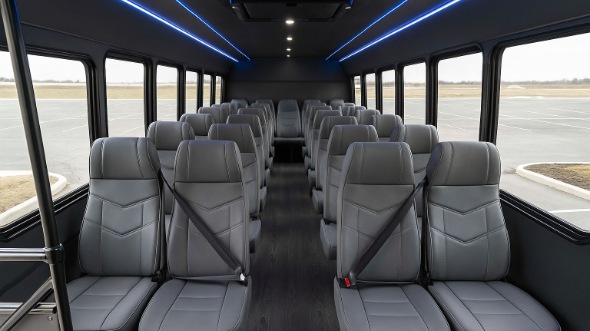 troy 30 passenger minibus interior