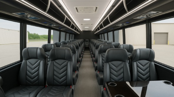 troy 35 passenger minibus inside