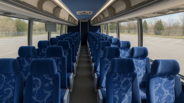 troy 55 passenger charter bus interior