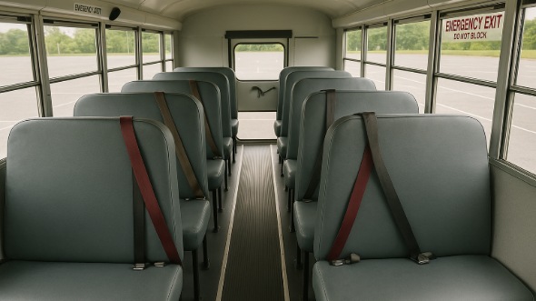 troy school bus rental interior
