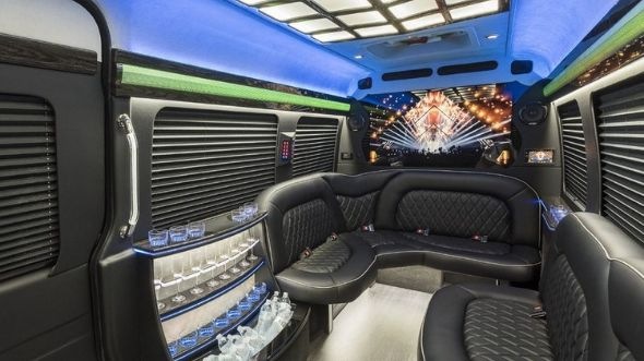 troy sprinter limo rental inside
