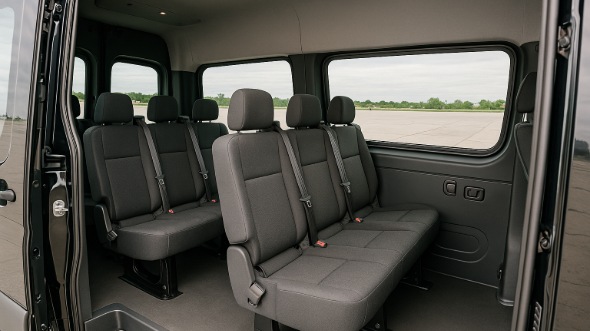 troy sprinter van with driver inside