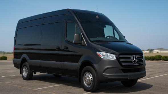 troy sprinter van with driver